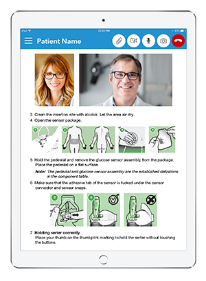 Patient Services iPad Vertical Content Sharing Instructions 300x409