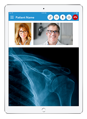 Patient Services iPad Vertical Content Sharing X ray 300x409
