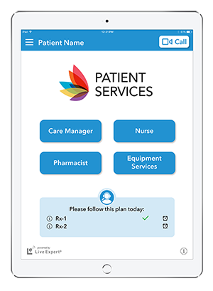 Patient Services iPad Vertical Home 300x409
