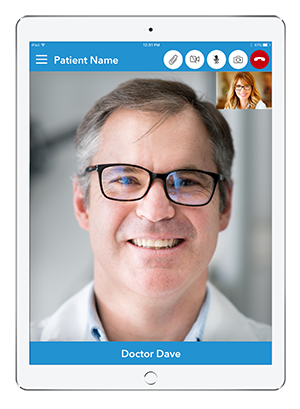 Patient Services iPad Vertical In Call 300x409